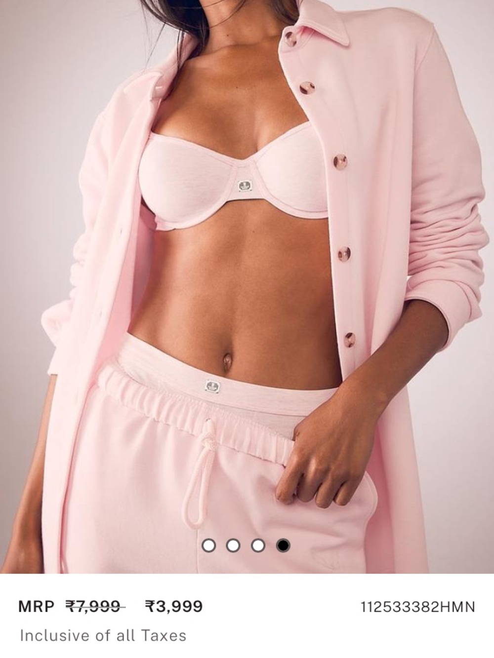 Victoria Secret Angel 💕Pink Modal Fleece Button Down Oversized Top Large NWT - Picture 7 of 12